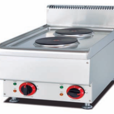 Commercial Countertop Electric 2-Plate Cooker | Compact 4.6kW Range for Small Restaurants, Customizable