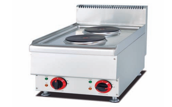 Commercial Countertop Electric 2-Plate Cooker | Compact 4.6kW Range for Small Restaurants, Customizable