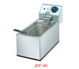 Commercial 4L Ultra-Compact Countertop Electric Deep Fryer with 1 Basket | 2kW Power, 220V, Stainless Steel 1-Tank Fryer for Fast Food, Fried Chicken & Small Kitchens (JDF-4A)