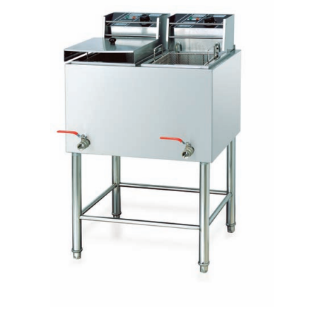 Commercial Vertical 2-Tank Electric Fryer | 14L+14L 2-Basket Deep Fryer, 4kW+4kW Power (JDF-85)