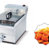 Commercial 8L+8L Computerized Countertop Electric Deep Fryer with 2 Baskets | 3kW+3kW Power, 220V, Stainless Steel 2-Tank Fryer with Independent Digital Controls for Fast Food, Fried Chicken & Small Kitchens (JDF-102AV)