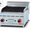 Commercial Countertop Gas Lava Rock Grill | 8.2kW Charbroiler for Steaks & Burgers, Customizable