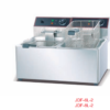 Commercial 6L+6L Ultra-Compact Countertop Dual-Tank Electric Deep Fryer with 2 Baskets | 2.5kW+2.5kW Power, 220V, Stainless Steel Fryer with Independent Controls for Fast Food, Fried Chicken & Small Kitchens (JDF-6L-2)