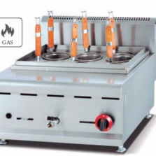 Commercial Countertop Gas 6-Basket Pasta Cooker | 6kW Noodle Boiler for Asian Restaurants, Customizable
