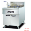 Commercial Vertical 2-Tank Computer Fryer Series with Oil Filter Cart | 4-Basket Programmable Deep Fryers (JDF-30-2A / JDF-30-2)