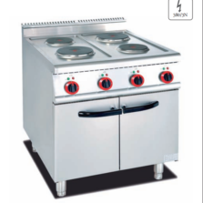 Commercial Electric Range with 4 Hot Plates & Storage Cabinet | 700/800mm Freestanding Cooker, Customizable