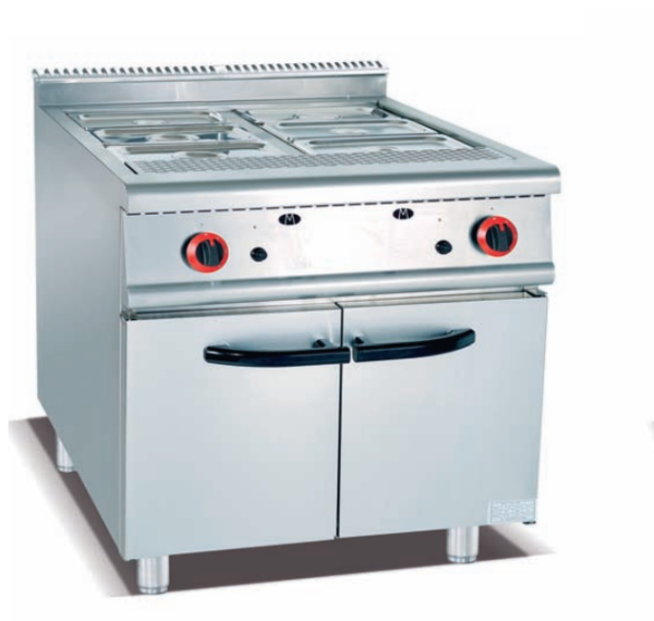 Commercial Gas Bain Marie with Cabinet | Vertical Food Warmer for Buffets & Restaurants, Customizable Fuel Type