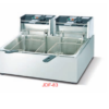 Commercial 12L Countertop Electric Deep Fryer with 2 Baskets & Dual Controls | 2.5kW+2.5kW Power, 220V, Stainless Steel 1-Tank Fryer for Fast Food, Fried Chicken & Small Kitchens (JDF-83)
