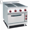 Commercial Electric Range with 4 Hot Plates & Oven - Freestanding Electric Cooker for Small Restaurants, Customizable