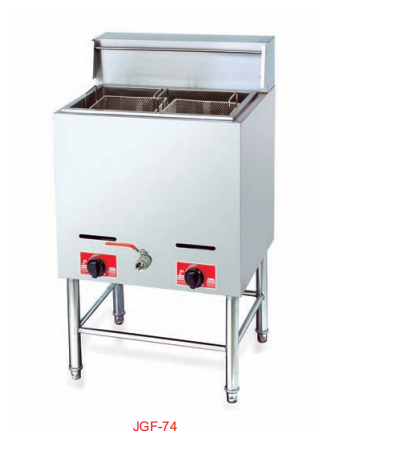 Commercial Vertical Gas 1-Tank Fryer | 27L 2-Basket LPG Deep Fryer, 5.6kW (JGF-74)