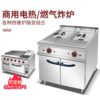 Commercial Gas Fryer 2-Tank & 2-Basket with Cabinet | Vertical Deep Fryer for Restaurants & Fast Food, Customizable Fuel Type