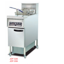 Commercial Vertical Computer Fryer Series with Oil Filter Cart | 1-Tank & 2-Tank Programmable Deep Fryers (JDF-30A / JDF-32A)