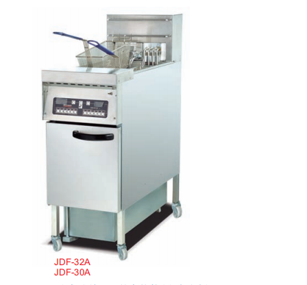 Commercial Vertical Computer Fryer Series with Oil Filter Cart | 1-Tank & 2-Tank Programmable Deep Fryers (JDF-30A / JDF-32A)