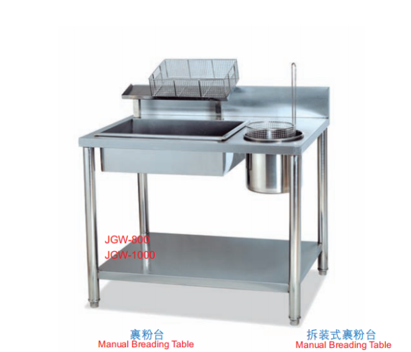 Commercial Manual Breading Table Series | Stainless Steel Fried Food Prep Station (3 Models)