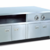 Commercial Stainless Steel Fast Food Center Island Station | Multi-Storage Prep Workstation for Restaurant Kitchens (JWS-12)