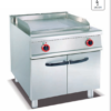Commercial Electric Griddle 1/3 Grooved with Cabinet | 700/800mm Freestanding Flat Top Grill for Breakfast Service, Customizable