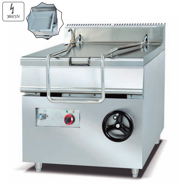 Commercial Electric Tilting Braising Pan | 60L/80L Tilting Skillet for Restaurants & Canteens, Customizable