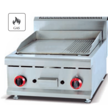 Commercial Countertop Gas Griddle | Half Flat & Half Grooved Top Grill for Breakfast Service, Customizable
