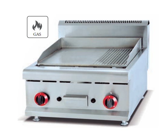 Commercial Countertop Gas Griddle | Half Flat & Half Grooved Top Grill for Breakfast Service, Customizable