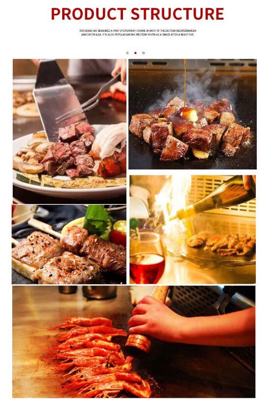 Commercial Japanese-Style Gas Teppanyaki Grill | LPG-Powered Hibachi Griddle for Restaurants, 1M/1.2M/1.5M, Customizable