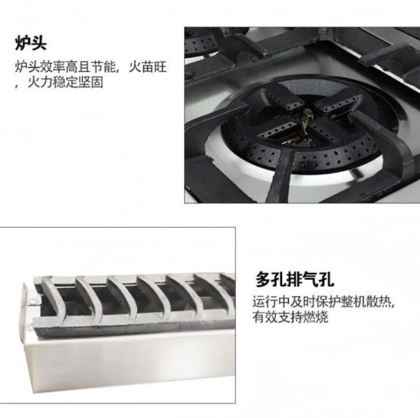 Commercial Gas Range with 2 Burners & Gas Oven - Freestanding Cooker for Small Restaurants, Customizable