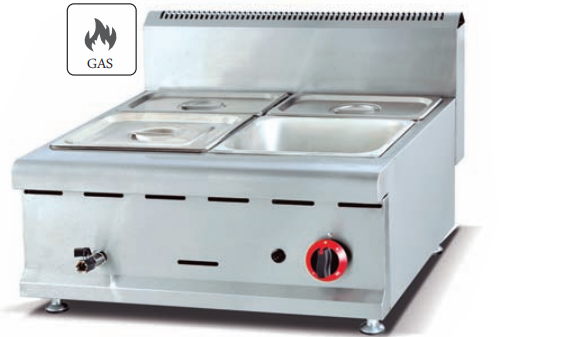 Commercial Countertop Gas Bain Marie | 4.2kW Food Warmer for Buffets & Catering, Customizable
