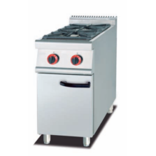 Commercial Gas Range with 2 Burners & Gas Oven - Freestanding Cooker for Small Restaurants, Customizable