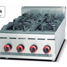 Commercial Countertop 4-Burner Gas Stove | JGH-587 Gas Range for Clay Pot Rice & Wok Cooking, Customizable