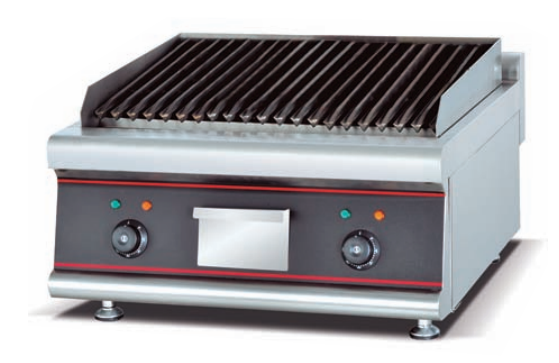 Commercial Countertop Electric Lava Rock Grill | 5.6kW Charbroiler for Steaks & Burgers, Customizable