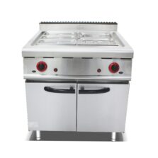 Commercial Gas Bain Marie with Cabinet | Vertical Food Warmer for Buffets & Restaurants, Customizable Fuel Type