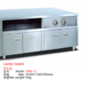 Commercial Stainless Steel Fast Food Center Island Station | Multi-Storage Prep Workstation for Restaurant Kitchens (JWS-12)