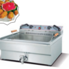Compact Commercial Countertop Electric Fryer | 30L European-Style Deep Fryer with Single Basket, 6kW Power, Built-In Thermostat & Easy Oil Drain Tap for Fast Food Service