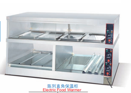 Commercial Right-Angle Electric Food Warmer Display Cabinet | Dual-Tier Heated Holding Station for Fast Food, Buffets & Corner Spaces, 2.7kW 220V (JDH-6P-A)