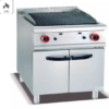 Commercial Gas Lava Rock Grill with Cabinet | Vertical Charbroiler for Restaurants & Steakhouses, Customizable Fuel Type
