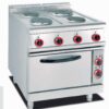 Commercial Electric Range with 4 Variable Hot Plates & Oven - Freestanding Electric Cooker for Restaurants, Customizable