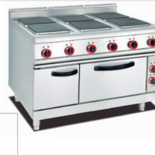 Commercial Electric Range with 6 Hot Plates & Oven - Freestanding Electric Cooker for Restaurants, Customizable