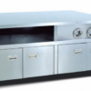 Commercial Stainless Steel Fast Food Center Island Station | Multi-Storage Prep Workstation for Restaurant Kitchens (JWS-12)