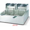 Commercial 12L Countertop Electric Deep Fryer with 2 Baskets & Dual Controls | 2.5kW+2.5kW Power, 220V, Stainless Steel 1-Tank Fryer for Fast Food, Fried Chicken & Small Kitchens (JDF-83)