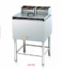 Commercial Vertical 1-Tank Electric Fryer | 27L 2-Basket Deep Fryer, 4kW+4kW Power (JDF-84)