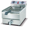 Commercial 10L European-Style Single-Tank Electric Deep Fryer with 1 Basket | 3kW Power, 220V, Compact Stainless Steel Countertop Fryer with Temperature Control for Fast Food, Fried Chicken & Small Kitchens (JDF-101V)