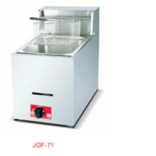 Commercial 6L Gas Deep Fryer with 1 Basket | 5.6kW Power, LPG Compatible, Stainless Steel 1-Tank Fryer for Fast Food, Fried Chicken & Small Kitchens (JGF-71)