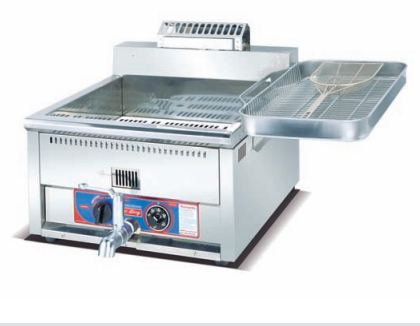 Compact Commercial Countertop Gas Fryer | 17L Temperature-Controlled Deep Fryer with Electronic Ignition, Auto Heat Control & Oil Drain Tap for Fast Food Service