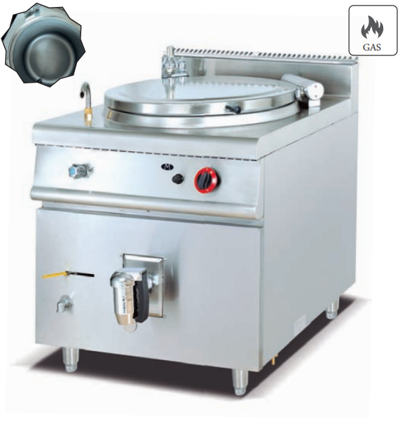 Commercial Gas Soup Kettle with Double Jacket | 100L/60L Soup Boiler for Canteens & Hotels, Customizable Fuel Type
