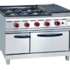 Commercial 4-Burner Gas Range, Lava Rock Grill & Oven (JGH-999A/JGH-799A)