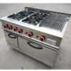 Commercial 4-Burner Gas Range, Lava Rock Grill & Oven (JGH-999A/JGH-799A)