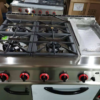 Commercial Gas Range with 4-Burner, Griddle & Oven | Heavy-Duty Freestanding Multi-Function Cooking Station for Professional Kitchens, Customizable
