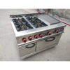 Commercial 4-Burner Gas Range, Lava Rock Grill & Oven (JGH-999A/JGH-799A)