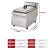 Commercial Gas Fried Dumpling Machine | 2.8kW LPG/NG Countertop Potsticker Fryer, Stainless Steel Gyoza Griddle with Lid for Restaurant & Breakfast Shop (JEG-13)