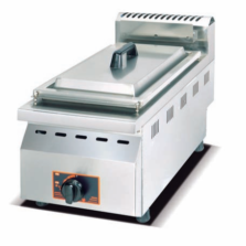 Commercial Gas Fried Dumpling Machine | 2.8kW LPG/NG Countertop Potsticker Fryer, Stainless Steel Gyoza Griddle with Lid for Restaurant & Breakfast Shop (JEG-13)