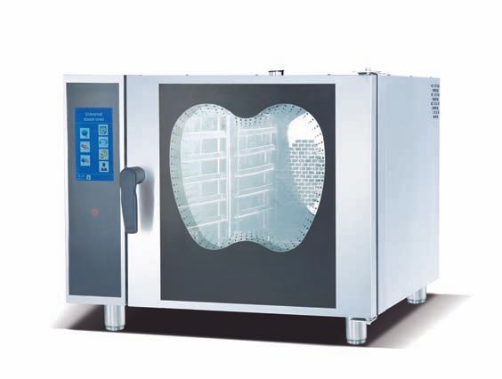 JEH-6EH Commercial Combi-Steamer Oven | 6-Trays / 5-Trays Electric Combination Steam Oven, 30~260°C Stainless Steel Countertop Combi Oven with Auto Cleaning for Restaurant, Hotel & Canteen (JEH-6EH / JEH-6E / JEH-5ES)
